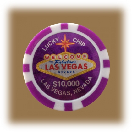 Jeton de casino aimanté Las Vegas $10.000 violet