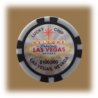 Jeton de casino aimanté Las Vegas $100.000 gris