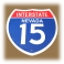 Plaque Métallique "Interstate 15"
