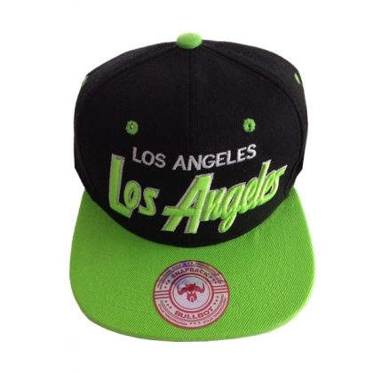 Casquette plate Los Angeles noire et verte