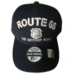 Casquette Route 66 "Logo Métal" Noire
