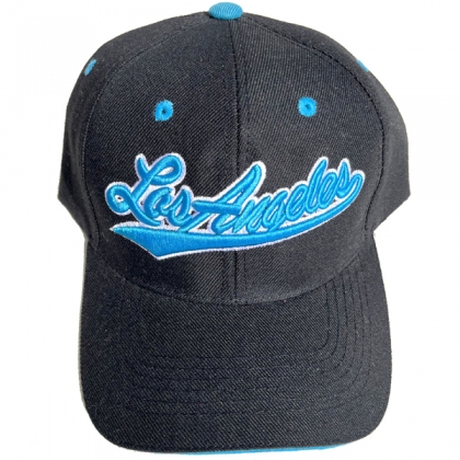 Casquette Los Angeles "Basic" Noire et Turquoise