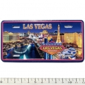 Magnet Las vegas "Plaque Immatriculation" By Night