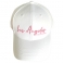 Casquette Los Angeles "Handwriting" Blanche et Rose