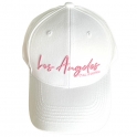 Casquette Los Angeles "Handwriting" Blanche et Rose
