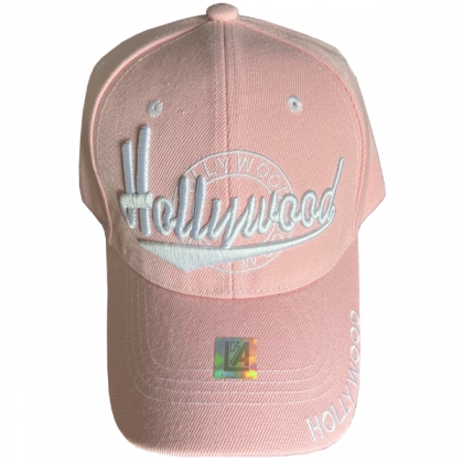 Casquette Los Angeles "Hollywood" Rose P&acirc;le et Blanche