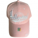 Casquette Los Angeles "Hollywood" Rose P&acirc;le et Blanche