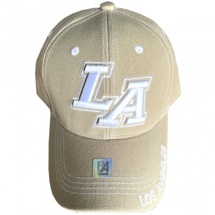 Casquette LA "Los Angeles" Beige et Blanche