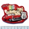 Magnet Route 66 "Maps" en bois verni et en relief