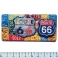 Magnet Route 66 Rectangulaire "Plates" en Relief