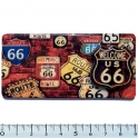 Magnet Route 66 Rectangulaire "Signs" en Relief