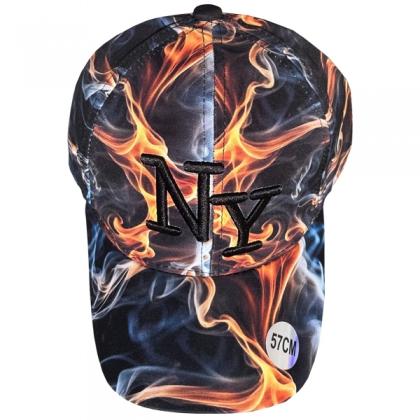 Casquette New York "Smoke" Orange et Blanche
