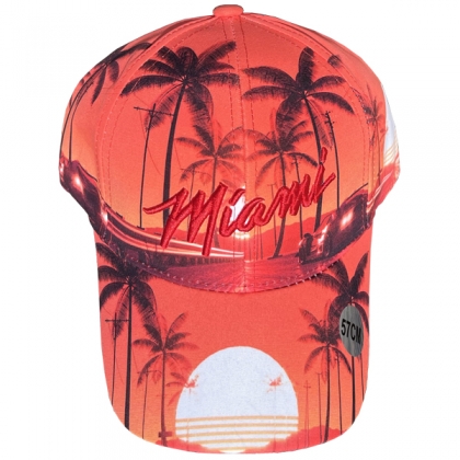 Casquette Miami "Palm" Orange