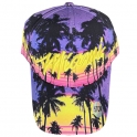 Casquette Miami "Palm" Jaune et Mauve