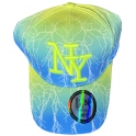 Casquette New York "Thunder" Jaune Fluo et Bleu