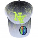 Casquette New York "Thunder" Grise et Jaune Fluo