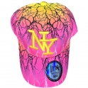 Casquette New York "Thunder" Rose et Jaune Fluo
