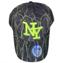 Casquette New York "Thunder" Noire et Jaune Fluo