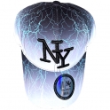 Casquette New York "Thunder" Grise et Turquoise