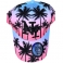 Casquette New York "Palmiers" Rose et Turquoise