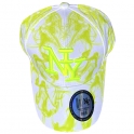 Casquette New York "Fum&eacute;e" Jaune Fluo et Blanc