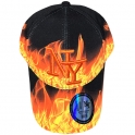 Casquette New York "Flammes" Orange et Noir