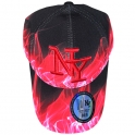 Casquette New York "Flammes" Rouge et Noir