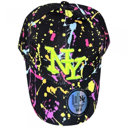 Casquette New York "Paint Spots" Rainbow Noire