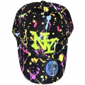 Casquette New York "Paint Spots" Rainbow Noire