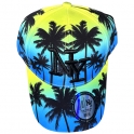 Casquette New York "Palmiers" Bleu et Jaune