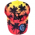 Casquette New York "Palmiers" Rouge et Jaune