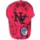 Casquette New York "Fumée" Rose