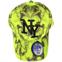 Casquette New York "Fum&eacute;e" Jaune